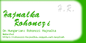 hajnalka rohonczi business card